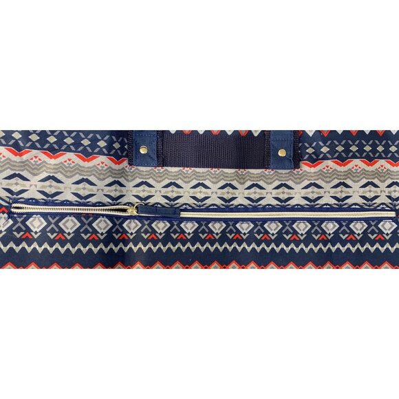Aztec Print Fabric Garment Bag With Metal Hanger Travel Organizer With Multiple - Picture 5 of 5